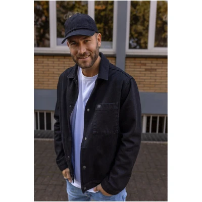 DIRTS Herren vegan Set Denim Jacket + Basecap Schwarz
