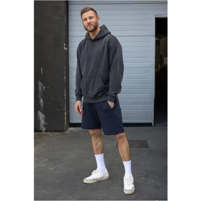DIRTS Herren vegan Übergroß Hoodie Verblasstes Schwarz