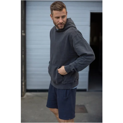 DIRTS Herren vegan Übergroß Hoodie Verblasstes Schwarz