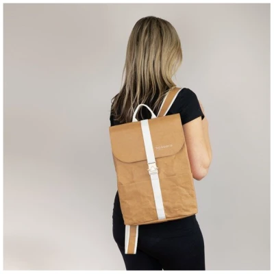 Damen Rucksack aus recyceltem Kraftpapier und Canvas | seasara