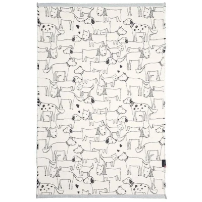 David Fussenegger Kinder Teppich Hunde 75 x 120 cm aus Recycling-Baumwolle