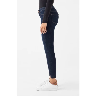Dawn Damen vegan Jeans Mid Sun Slim Comfort Stretch Dunkelblau