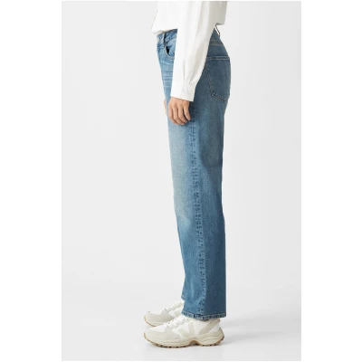 Dawn Damen vegan Jeans Regular Straight Classic Morning Vintage Blau