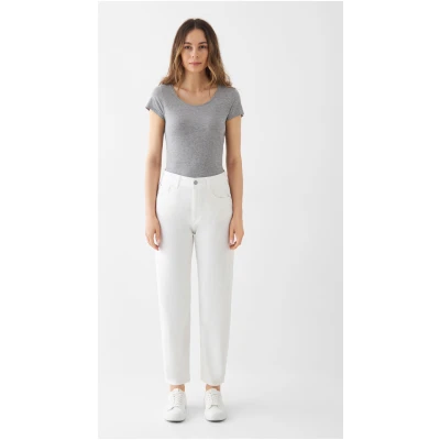 Dawn Damen vegan Jeans Stardust Weiß Denim