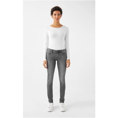Dawn Damen vegan Skinny Jeans Mid Sun Mittelgrau