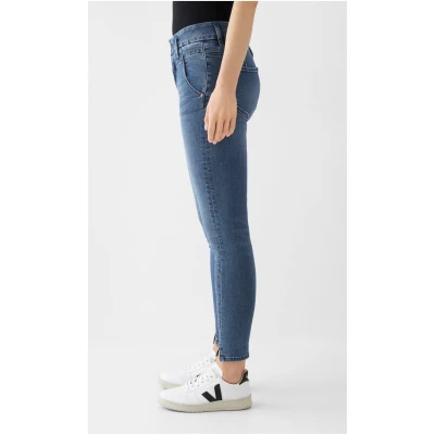 Dawn Damen vegan Skinny Jeans Sun Up Mittelblau
