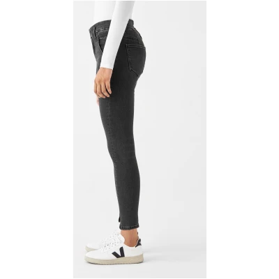 Dawn Damen vegan Skinny Jeans Sun Up Schwarzer Denim