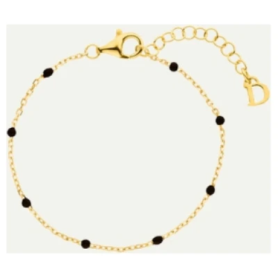 Dear Darling Berlin Damen vegan Armband Color Pop Mini-Perlen Emaille Mystic Black