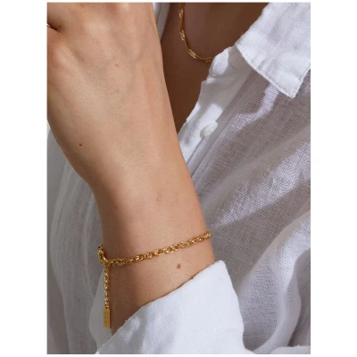 Dear Darling Berlin Damen vegan Armband Double Anchor Gold
