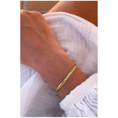 Dear Darling Berlin Damen vegan Armband Elegant Flachpanzer Gold