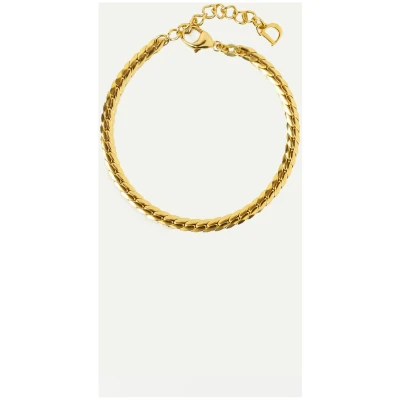 Dear Darling Berlin Damen vegan Armband Elegant Flachpanzer Gold