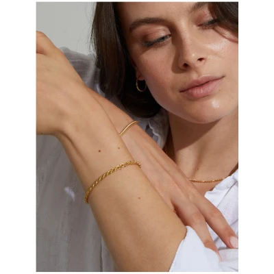 Dear Darling Berlin Damen vegan Armband Kordel Gold