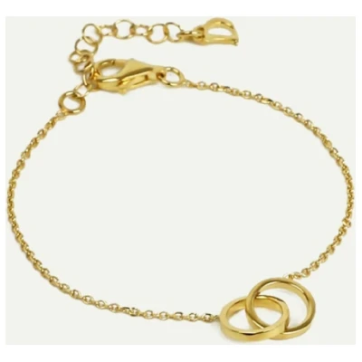 Dear Darling Berlin Damen vegan Doppelring-Armband Silber