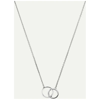 Dear Darling Berlin Damen vegan Halskette Doppelring Silber