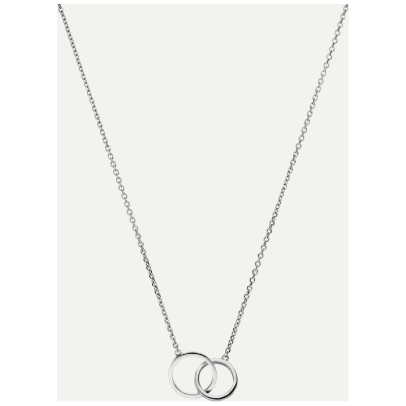 Dear Darling Berlin Damen vegan Halskette Doppelring Silber