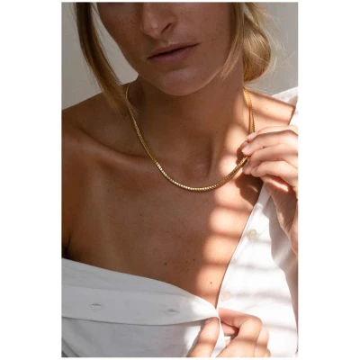 Dear Darling Berlin Damen vegan Halskette Elegant Flache Platte Gold