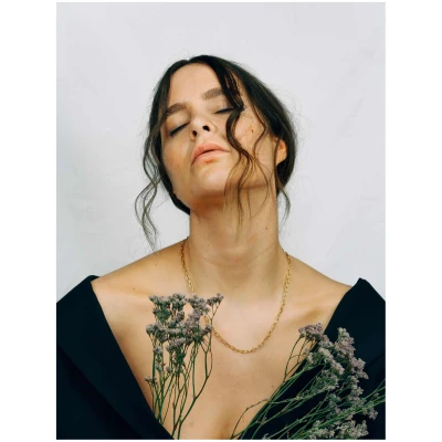 Dear Darling Berlin Damen vegan Halskette Langer Anker Gold