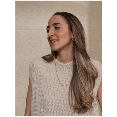 Dear Darling Berlin Damen vegan Halskette Langer Doppelanker Gold