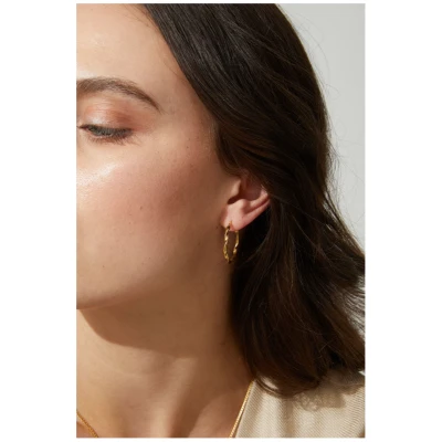 Dear Darling Berlin Damen vegan Ohrringe Elegant Hoop Gold