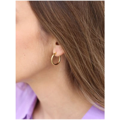 Dear Darling Berlin Damen vegan Ohrringe Essential Hoop (M) Gold
