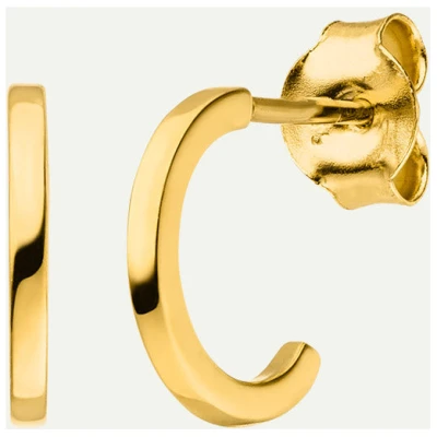 Dear Darling Berlin Damen vegan Ohrringe Hoops Gold Berlin Basic 14k Echtgold 14k Gelbgold