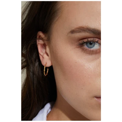 Dear Darling Berlin Damen vegan Ohrringe Twisted Hoop Gold