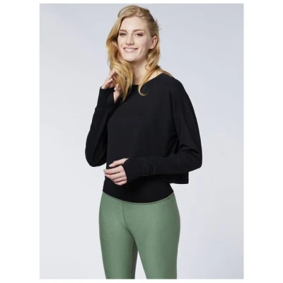 Detto Fatto Cropped Yoga-Sweatshirt aus Micro-Sweat