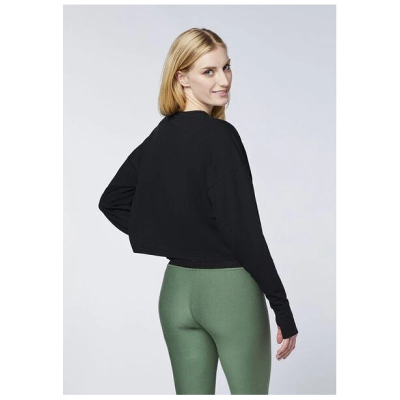 Detto Fatto Cropped Yoga-Sweatshirt aus Micro-Sweat
