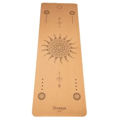 Divasya Reise Yogamatte aus Kork & Naturkautschuk mit Schutzhülle