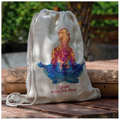 Divasya Turnbeutel Yoga / Gym Bag / Festival-Rucksack aus 100% Biobaumwolle