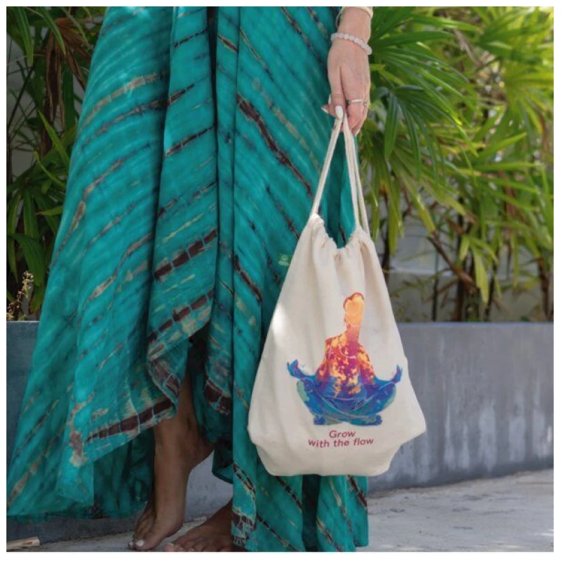 Divasya Turnbeutel Yoga / Gym Bag / Festival-Rucksack aus 100% Biobaumwolle