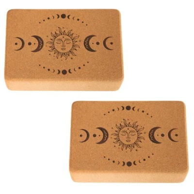 Divasya Yoga Starter-Set: Yogamatte aus Kork & Naturkautschuk + 2 Kork-Blöcke