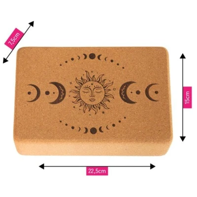 Divasya Yogablock "natural touch" aus Kork / mittlere Größe / abgerundete Ecken