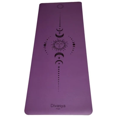 Divasya Yogamatte Naturkautschuk | rutschfester japanischer Grip | 6 Farben | Gurt & Hülle