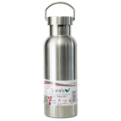 Dora's 0,5l Retro Thermosflasche mit Stahldeckel - verschiedene Farben