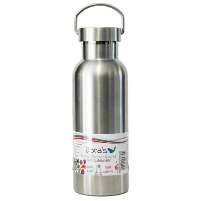 Dora's 0,5l Retro Thermosflasche mit Stahldeckel - verschiedene Farben