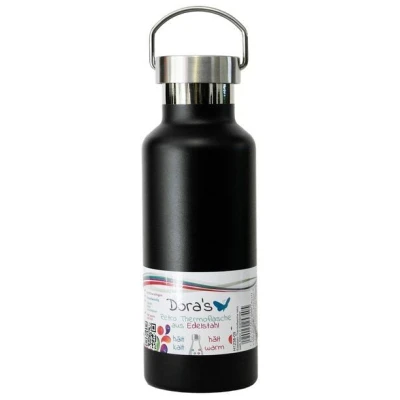Dora's 0,5l Retro Thermosflasche mit Stahldeckel - verschiedene Farben