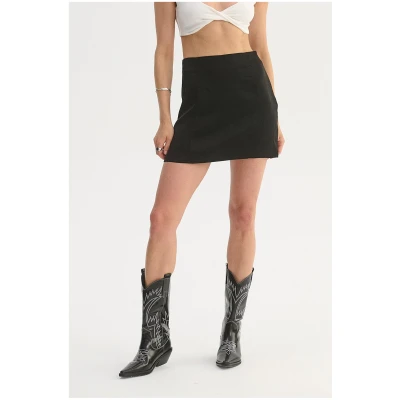 ECOVERO ™ satin mini skirt black