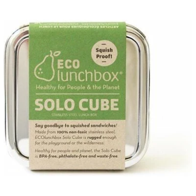 ECOlunchbox Solo Cube, quadratische Brotdose aus Edelstahl