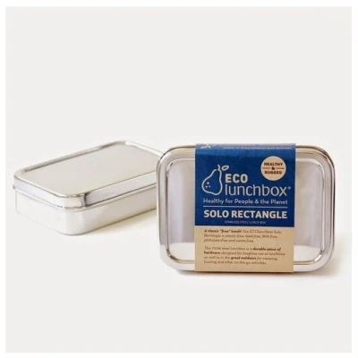 ECOlunchbox Solo Rectangle, rechteckige Brotdose aus Edelstahl