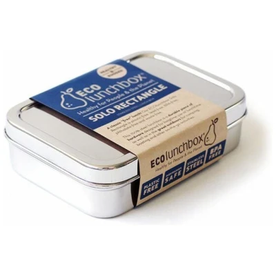 ECOlunchbox Solo Rectangle, rechteckige Brotdose aus Edelstahl