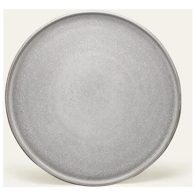 EDDA stoneware Handgemachter Steingut Teller Ddoria groß - Granit Grau (⌀ 28,5 x 2,0 cm)