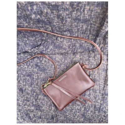 ELEKTROPULLI Lederhandtasche MAT aus Leder mit 2 Reißverschlüssen und 3 Fächern, 3-in-1 Bag