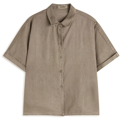 Ecoalf Damen vegan Bluse Melania Meerjungfrau Grün/Braun