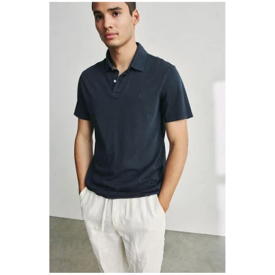 Ecoalf Herren vegan Polo Ted Deep Navy