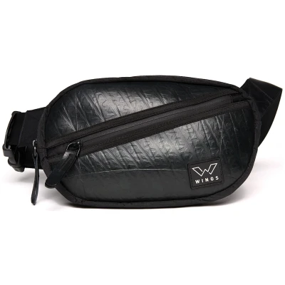 Ecowings Damen vegan Bauchtasche Click Kiwi Black