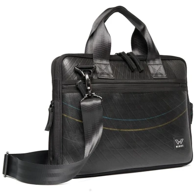Ecowings Herren vegan Laptoptasche Edelpfau Schwarz