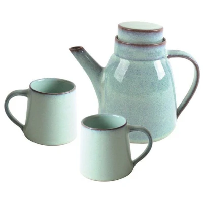 El Puente Teeservice Geschenk-Set mit Handmade Keramik Teekanne & Tassen