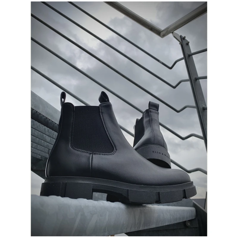 Ella & Witt Damen vegan Chelsea Boot Fossey Schwarz