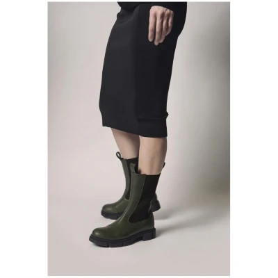 Ella & Witt Damen vegan Stiefel Karen Dunkelgrün